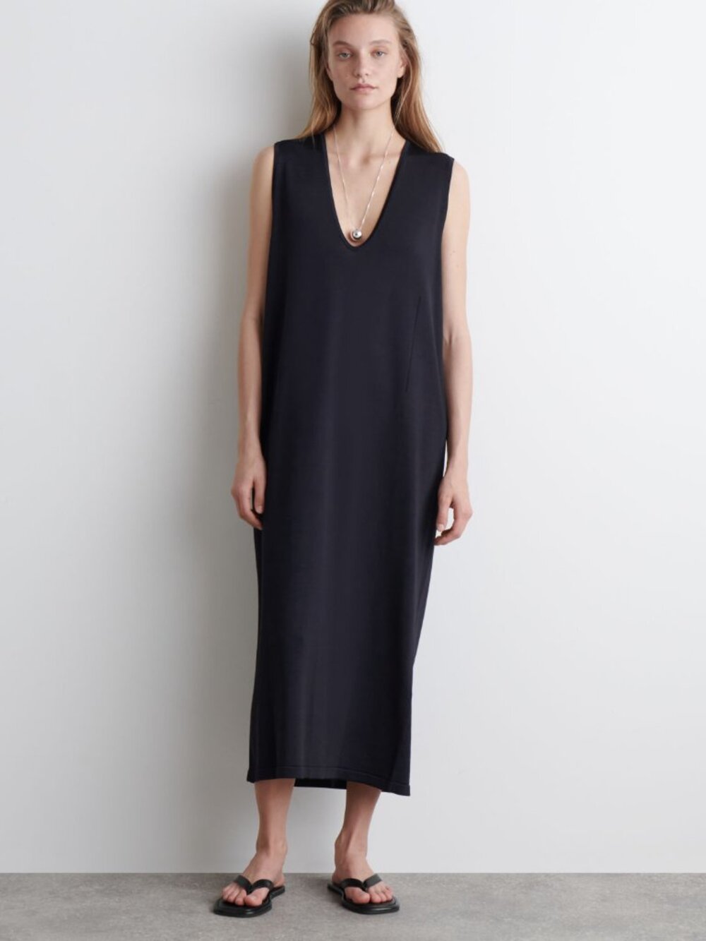 COS Knitted Cotton Midi Dress in size XS